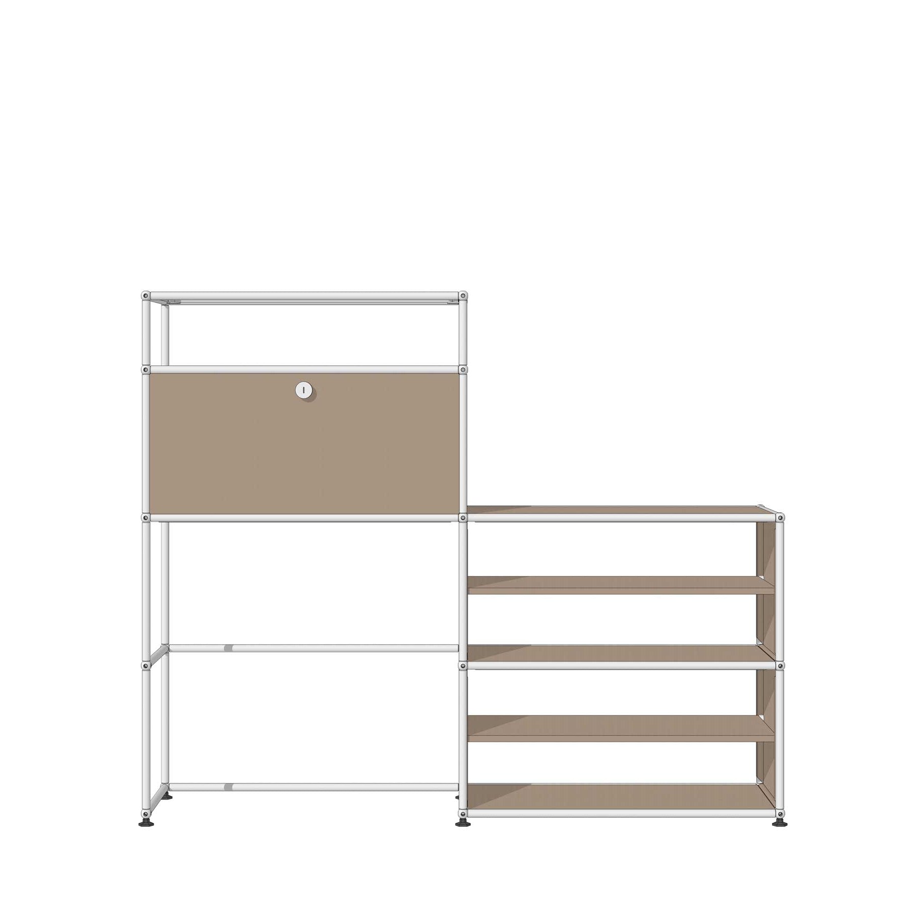 Concealed Work Station with Organizer A