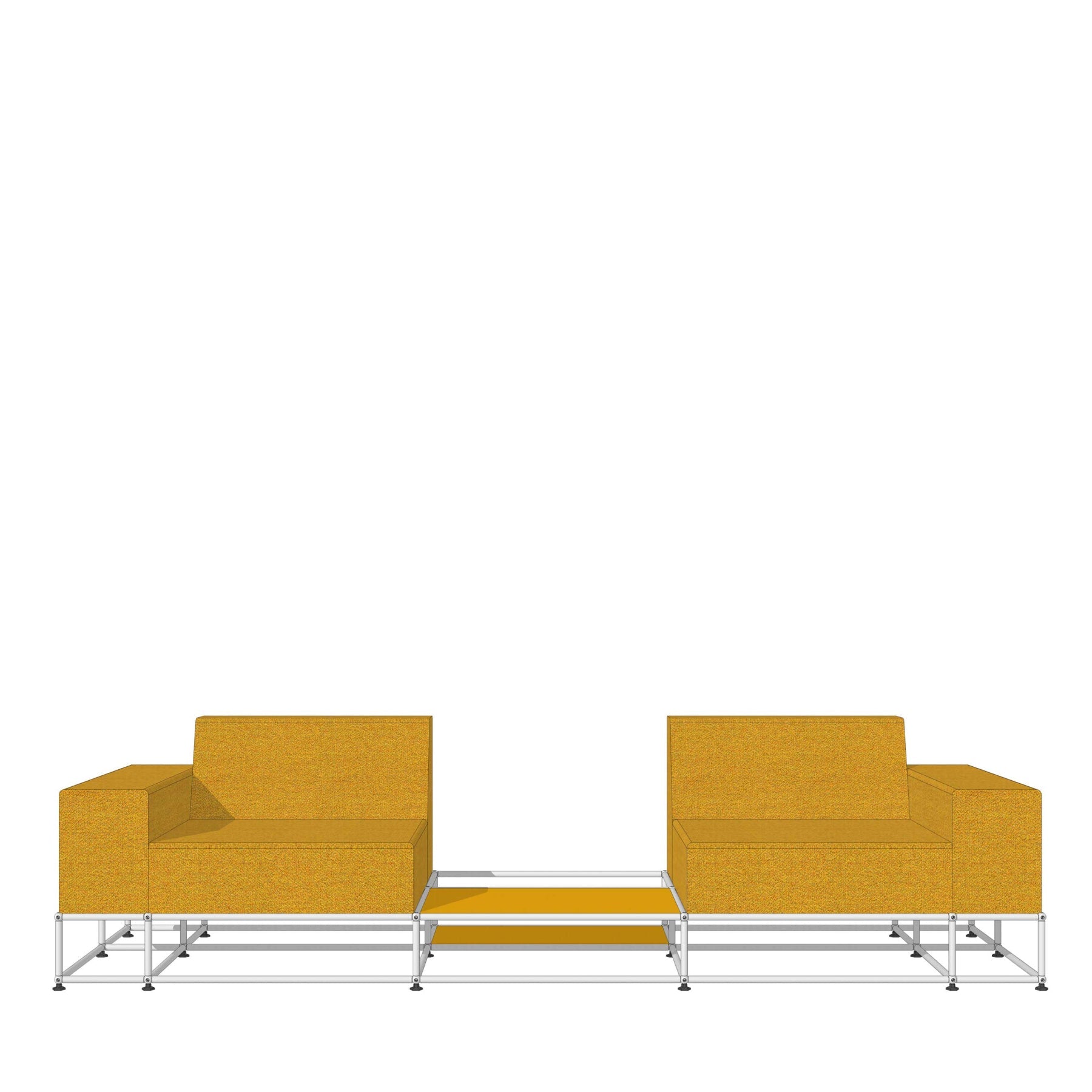 Settee 2 Module Sofa with Table