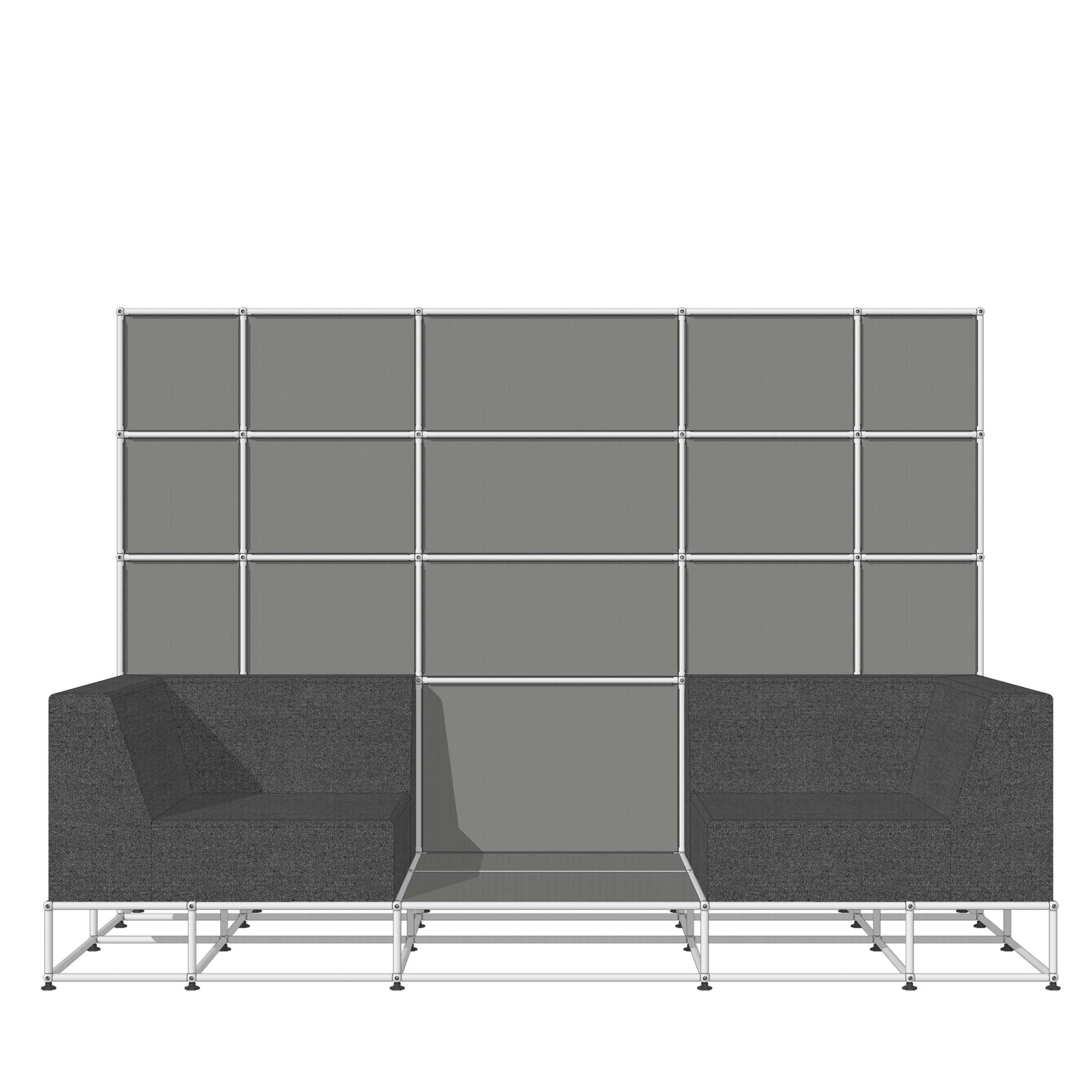 Union 2 Module Sofa with Full Shelving