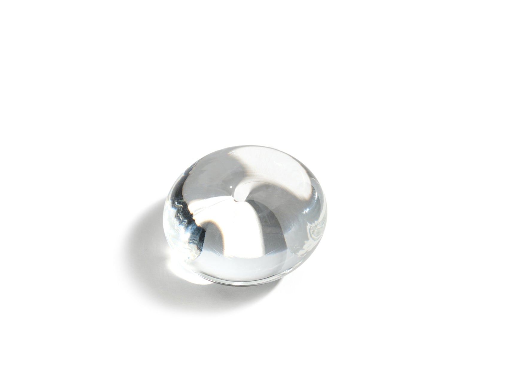 Glass Pebble Incense Holder - Clear