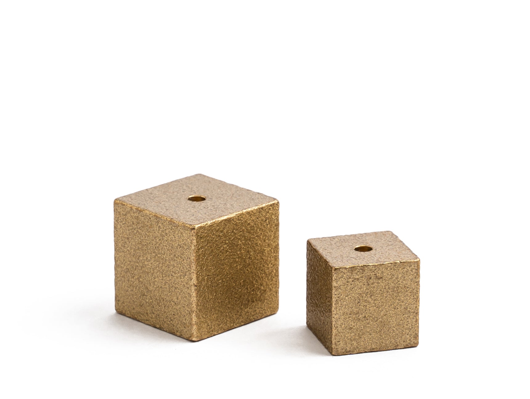 Incense Holder - Gold Cube