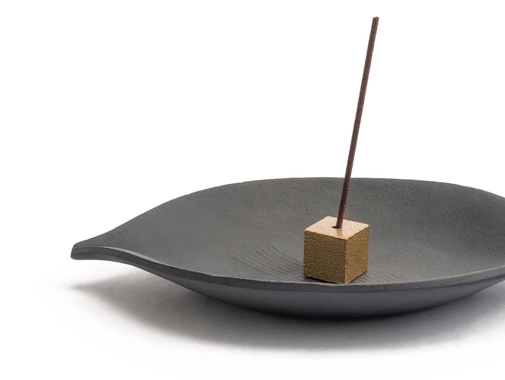 Incense Holder - Gold Cube