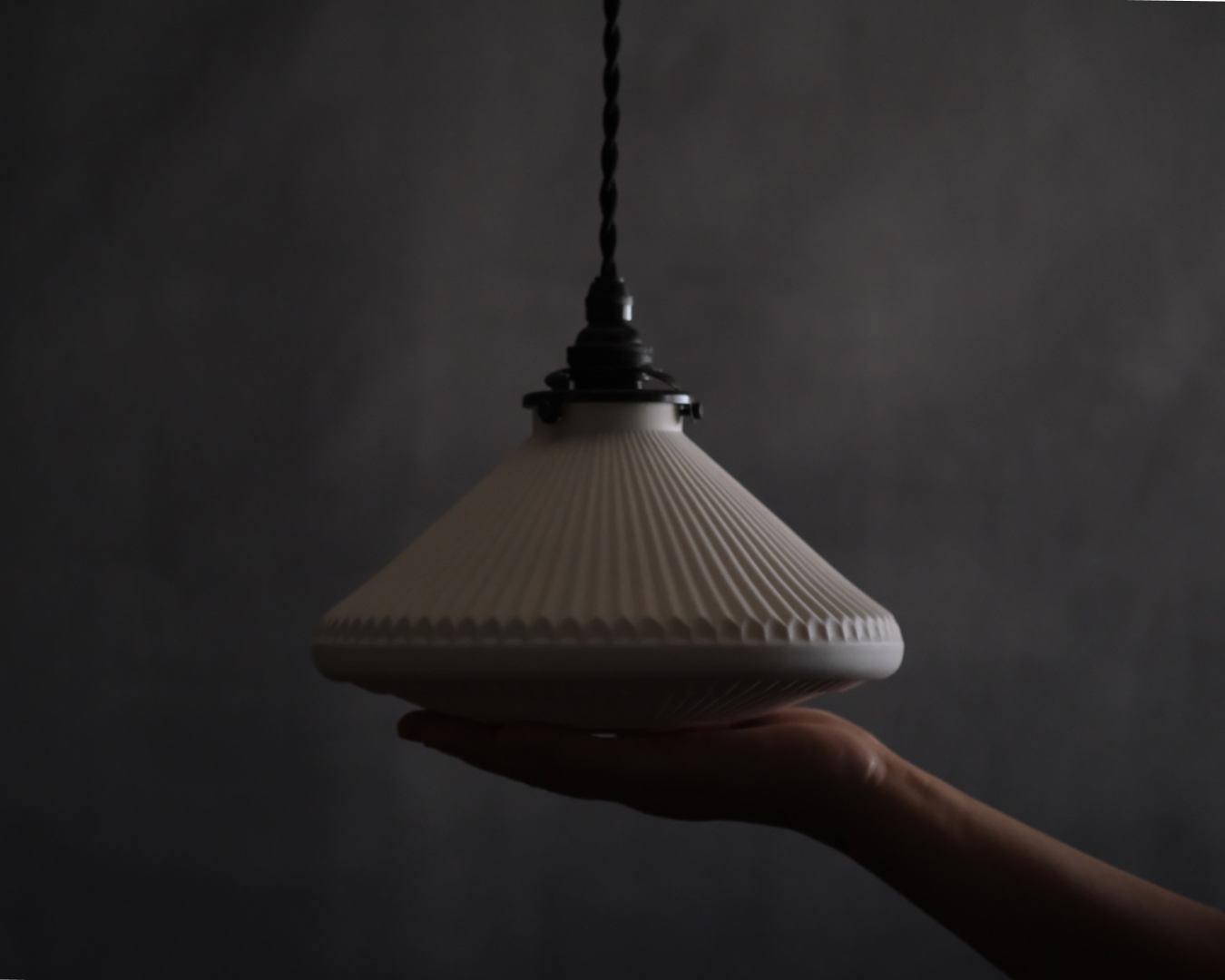 Porcelain Pendant - Accordian M (Half)