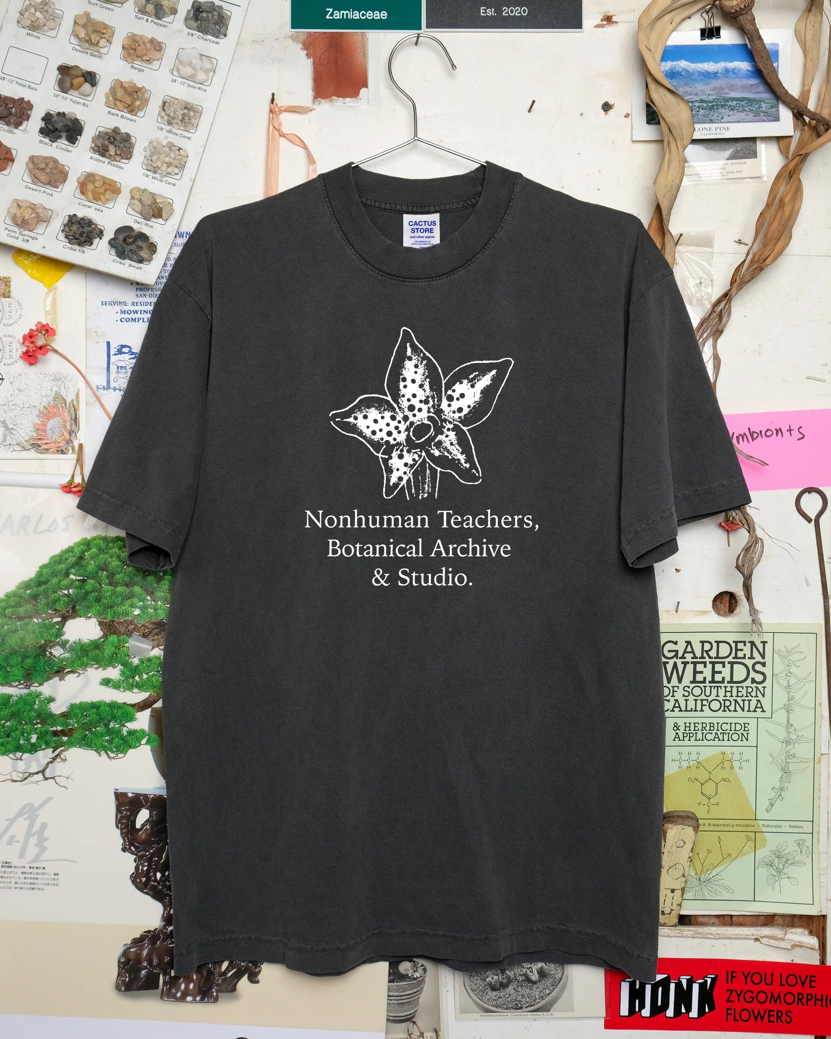 NHT Botanical Archive & Studio T-Shirt - Washed Black