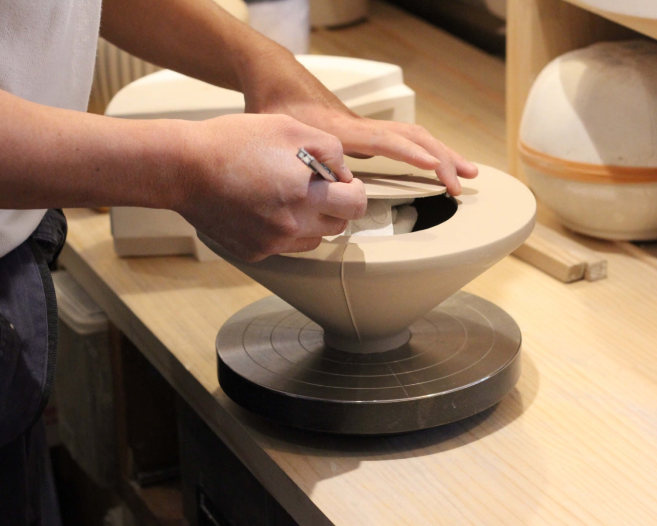 Porcelain Pendant - Cone M (Half)