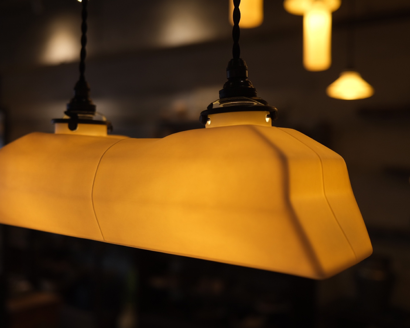 Porcelain Pendant - Double Polygon M