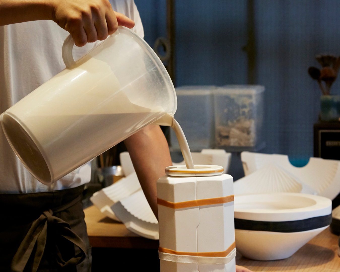 Porcelain Pendant - Draped Slim S