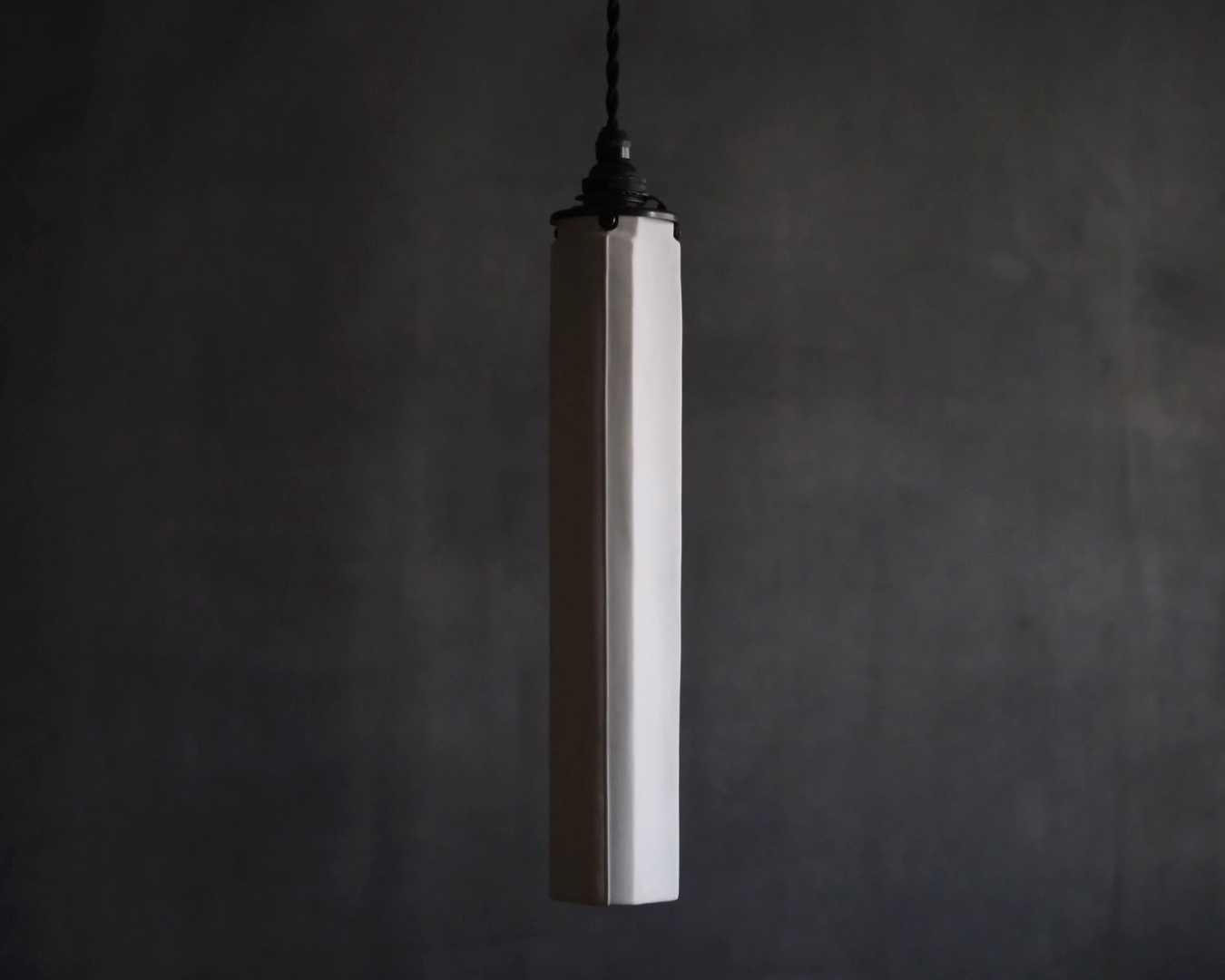 Porcelain Pendant - Shaved Triangle L