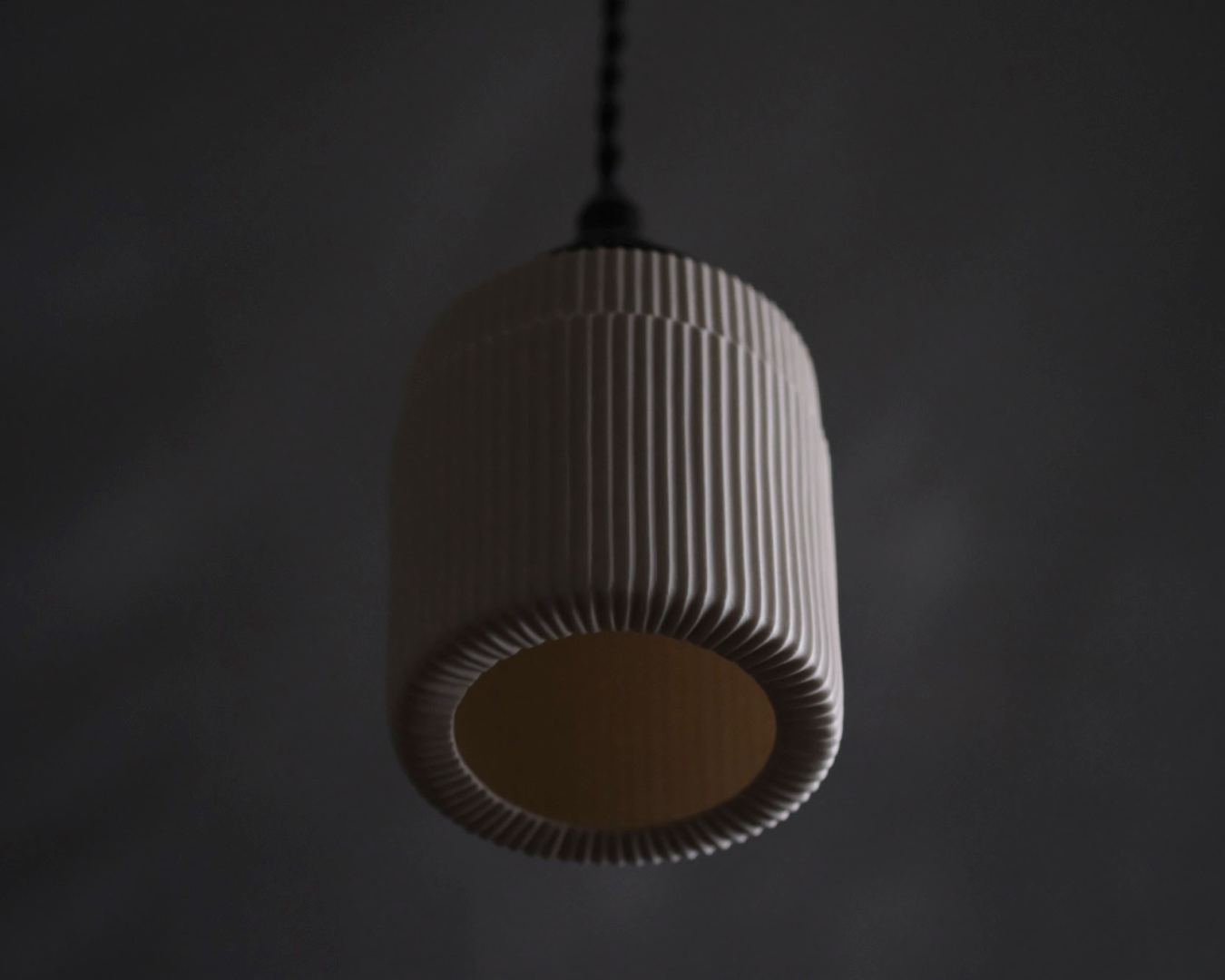 Porcelain Pendant - Stepped Bottle S (Open)