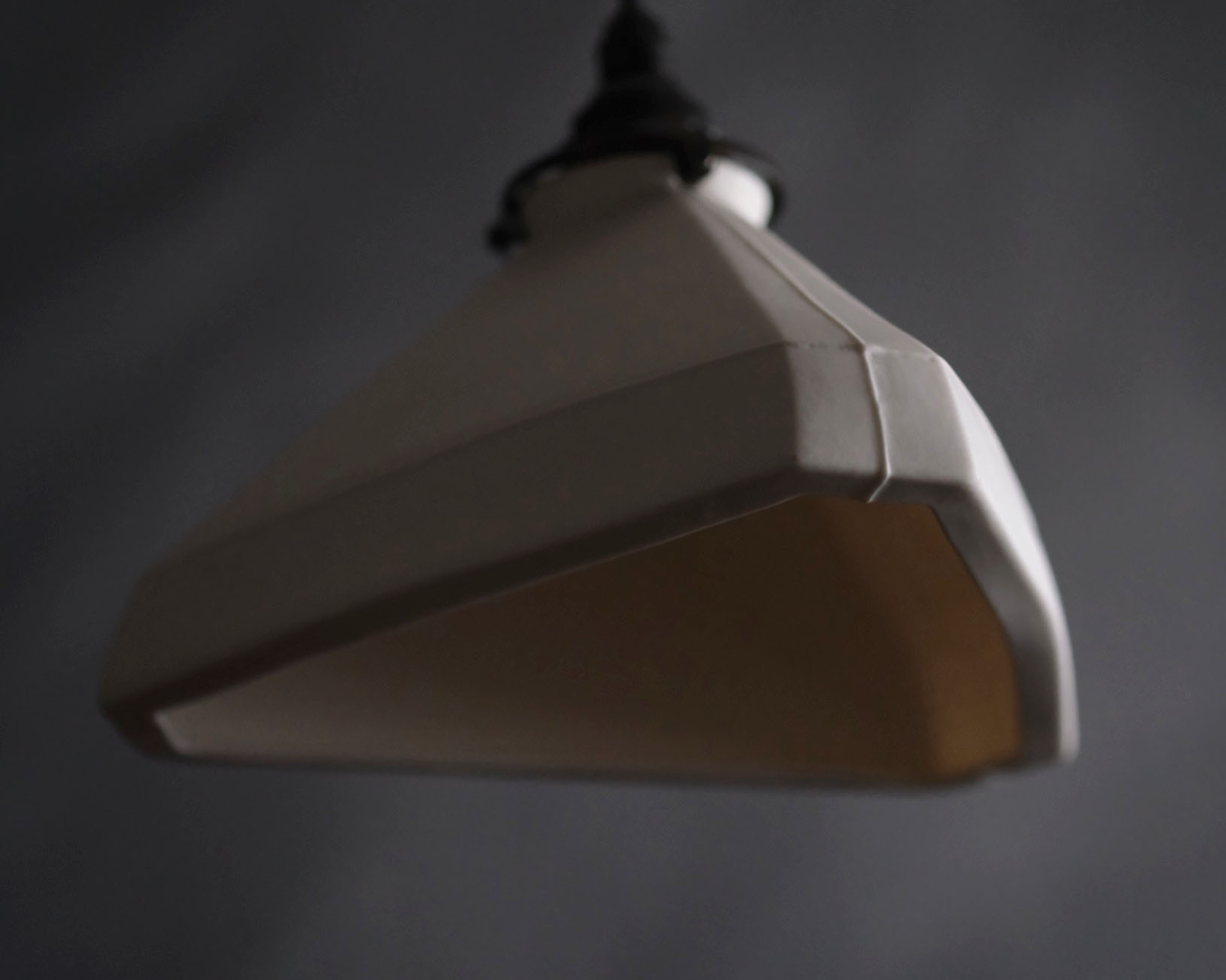 Porcelain Pendant - Triangle L (Open)