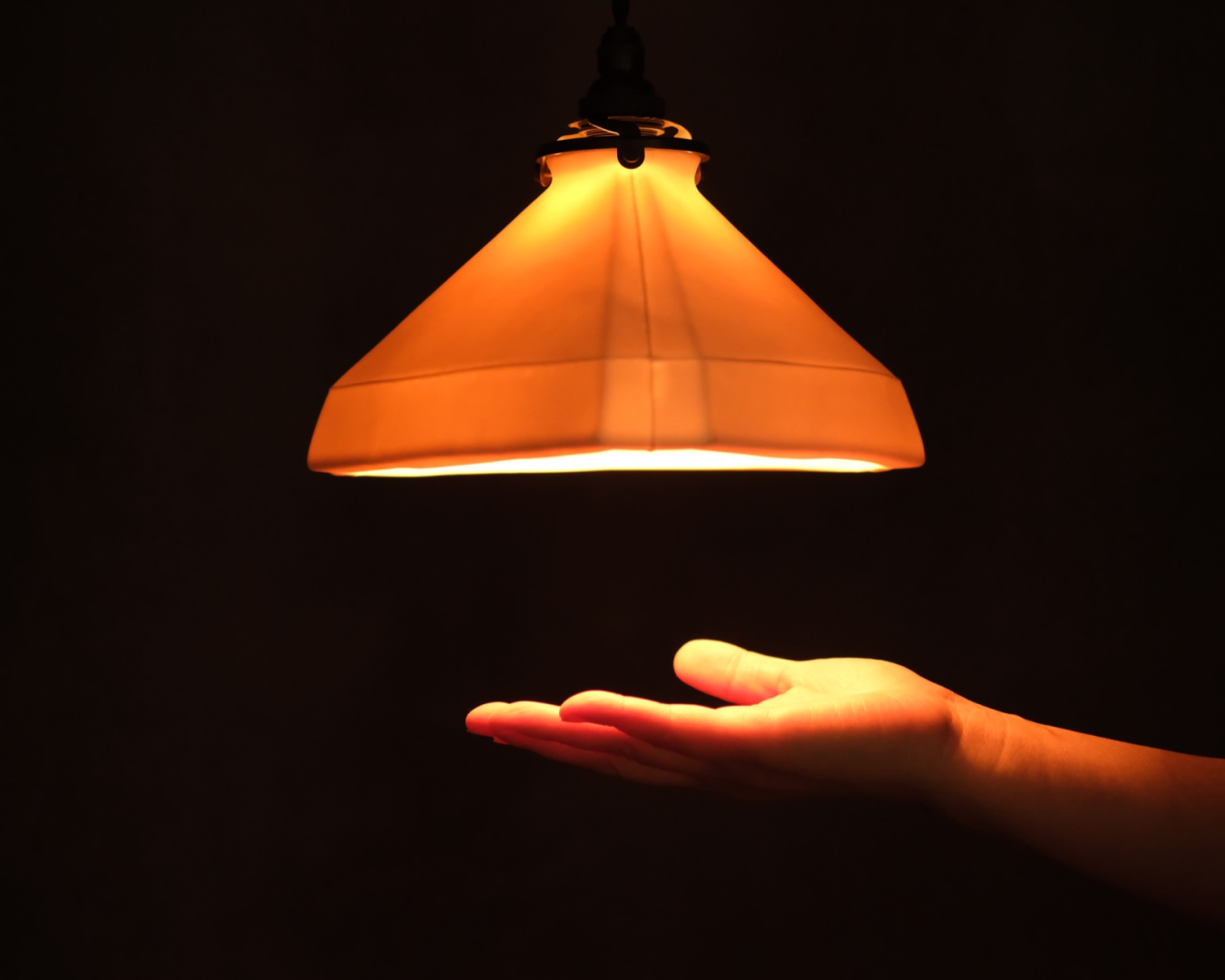 Porcelain Pendant - Triangle L (Open)