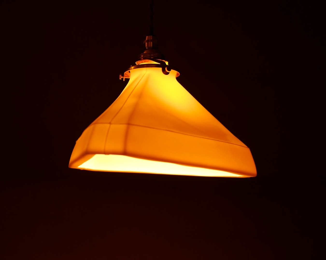 Porcelain Pendant - Triangle L (Open)