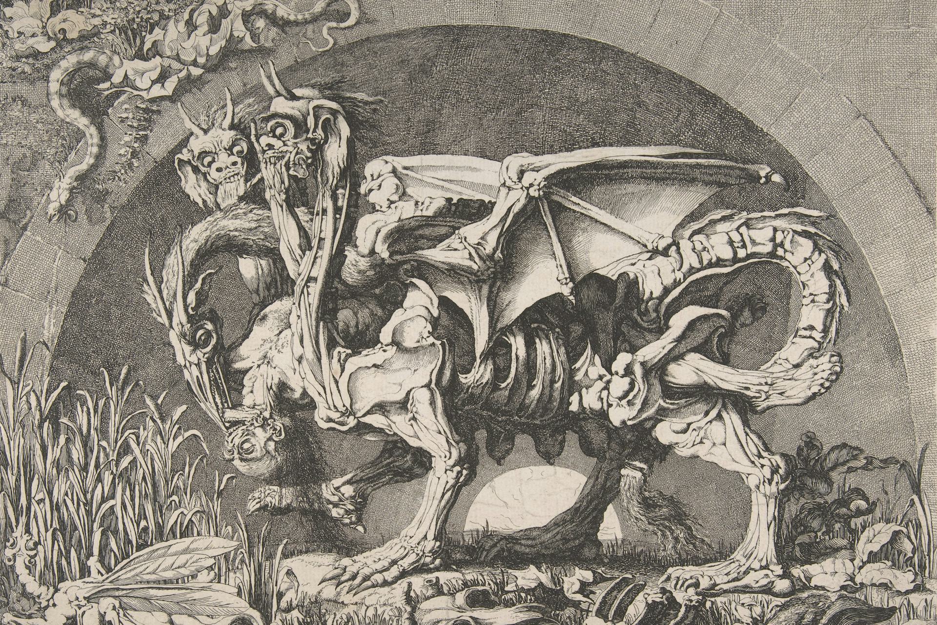 Mythical Chimeras T-Shirt - Washed Black